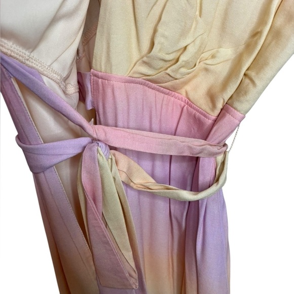 NWT Gianni Bini Pastel Multicolor Ombré Mini Wrap Dress Size Medium - Picture 4 of 11